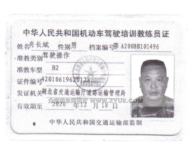 張老師教練團(tuán)隊(duì)肖教練教練證